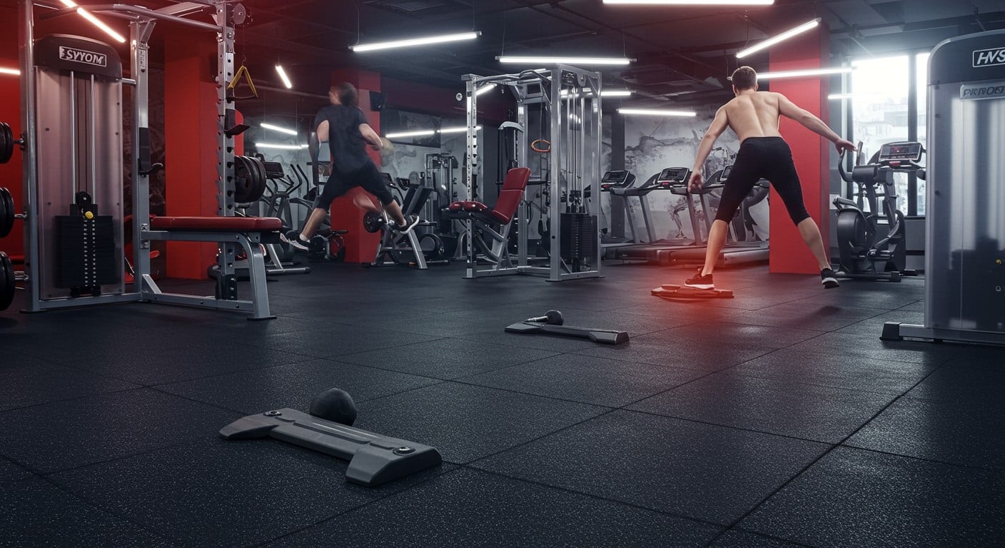 Why do gyms use rubber flooring