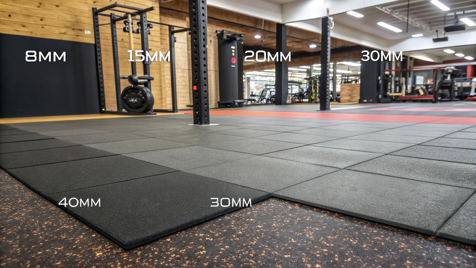 What is the best thickness for a rubber gym floor?