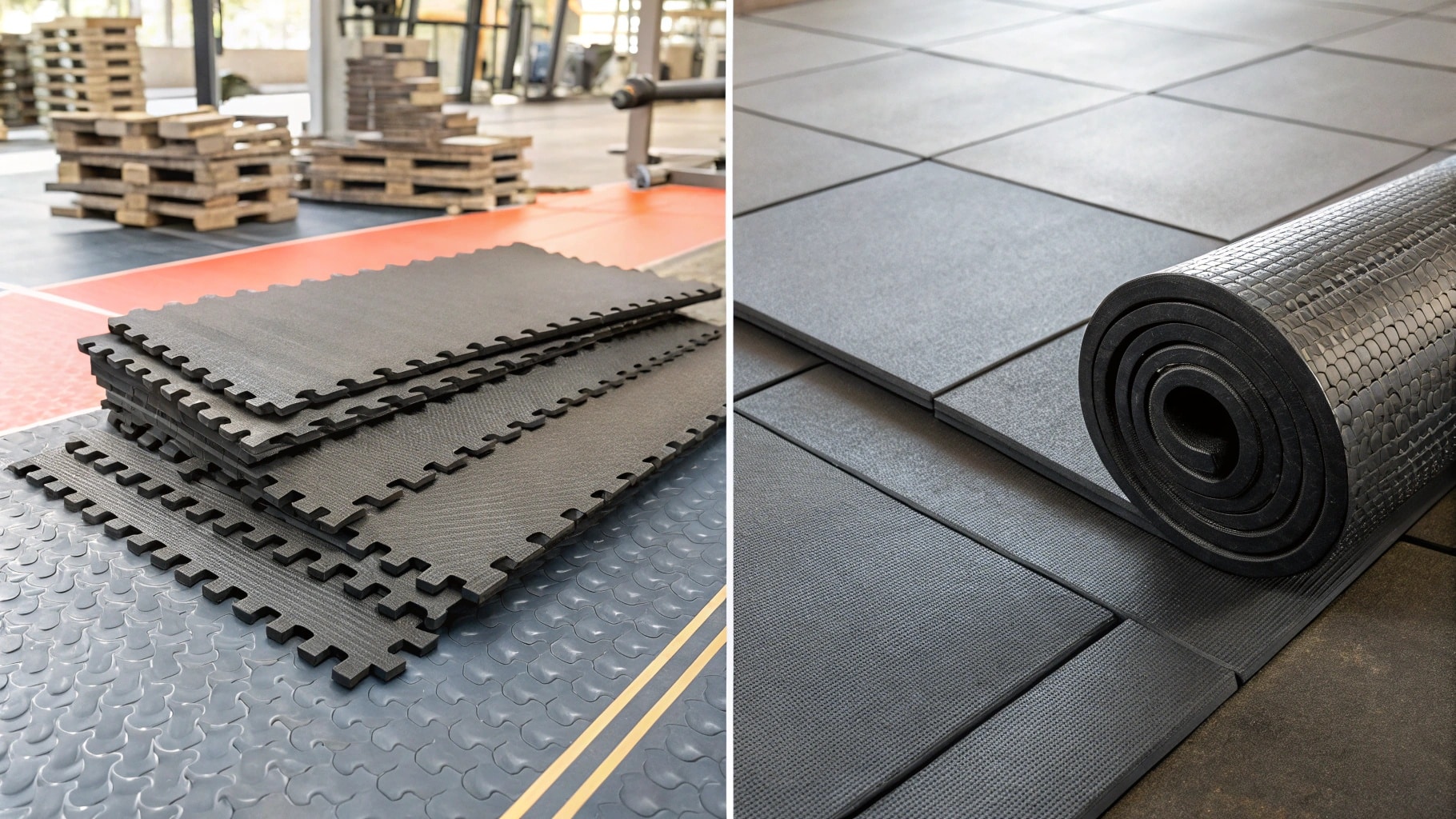 types of rubber flooring