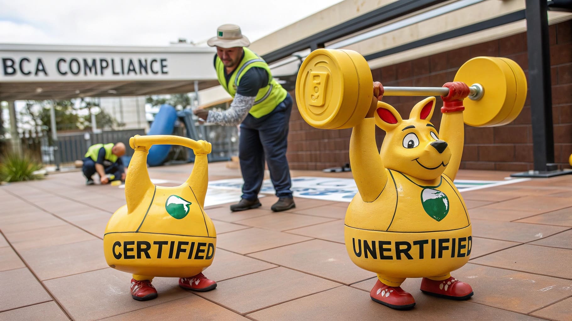 ![Certified vs. uncertified gym flooring in Australia, showcasing BYFIT's commitment to meeting BCA compliance.](#https://byfitgear.com/blog/bca-compliance-for-gym-rubber-flooring-in-australia-what-you-need-to-know)