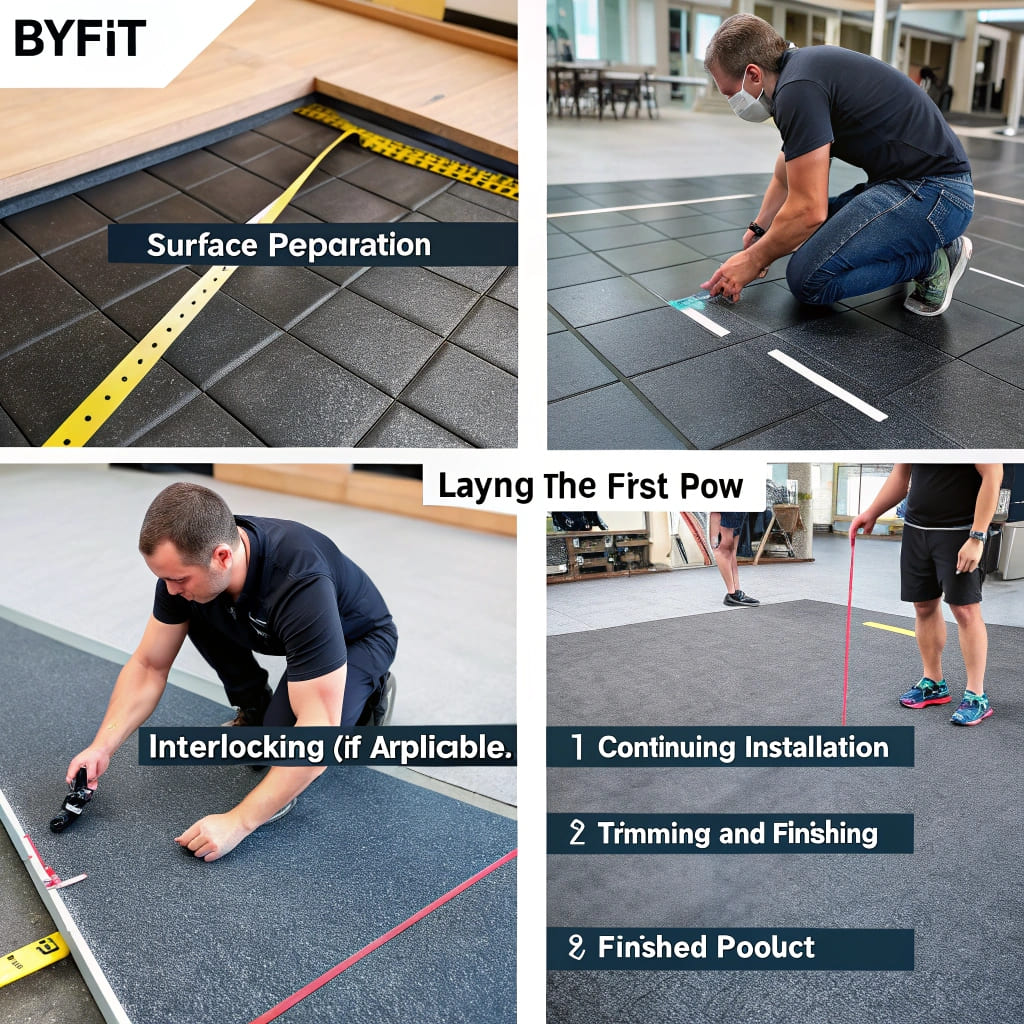 ![BYFIT gym flooring installation steps](https://placeholder_link)