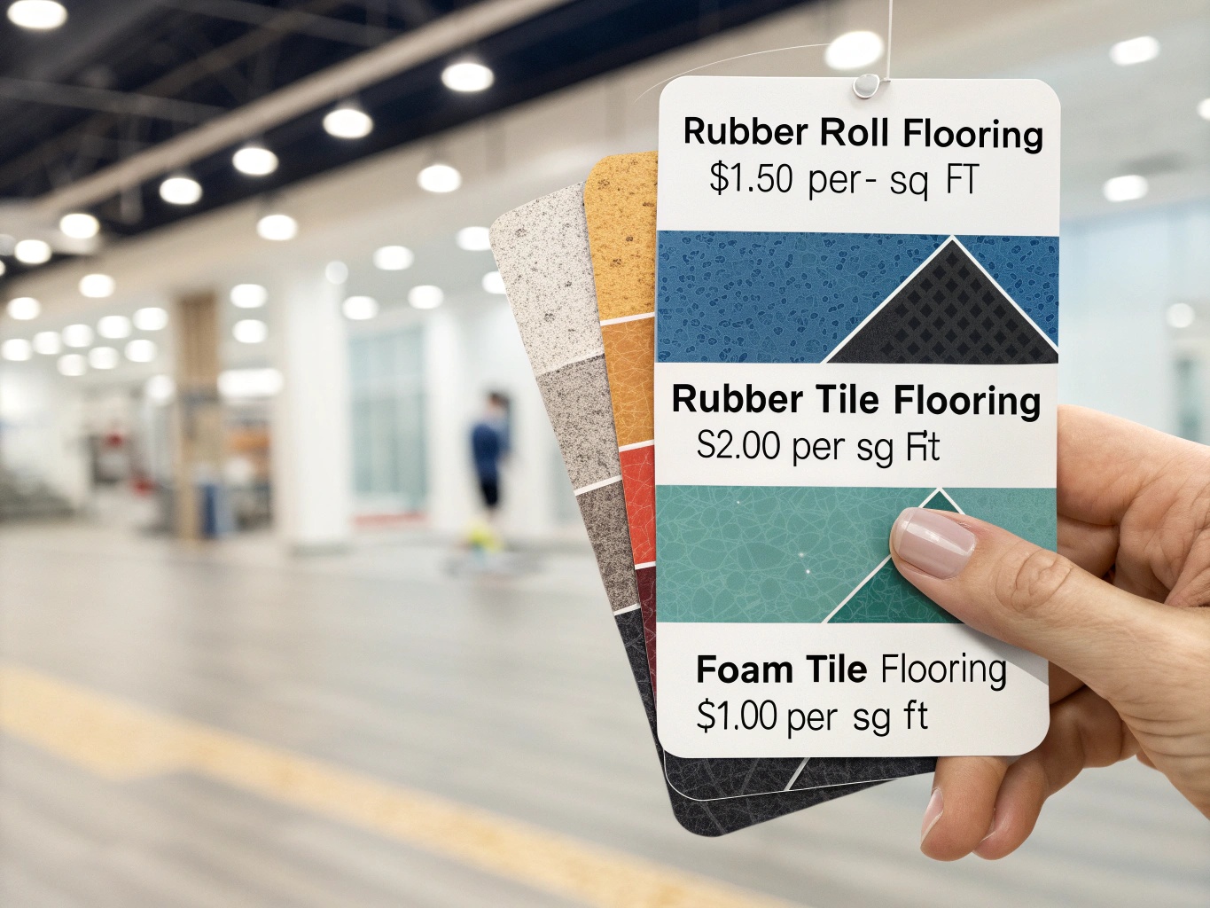 ![BYFIT gym rubber flooring options: rolls, tiles, and foam, with prices.](placeholder_link)