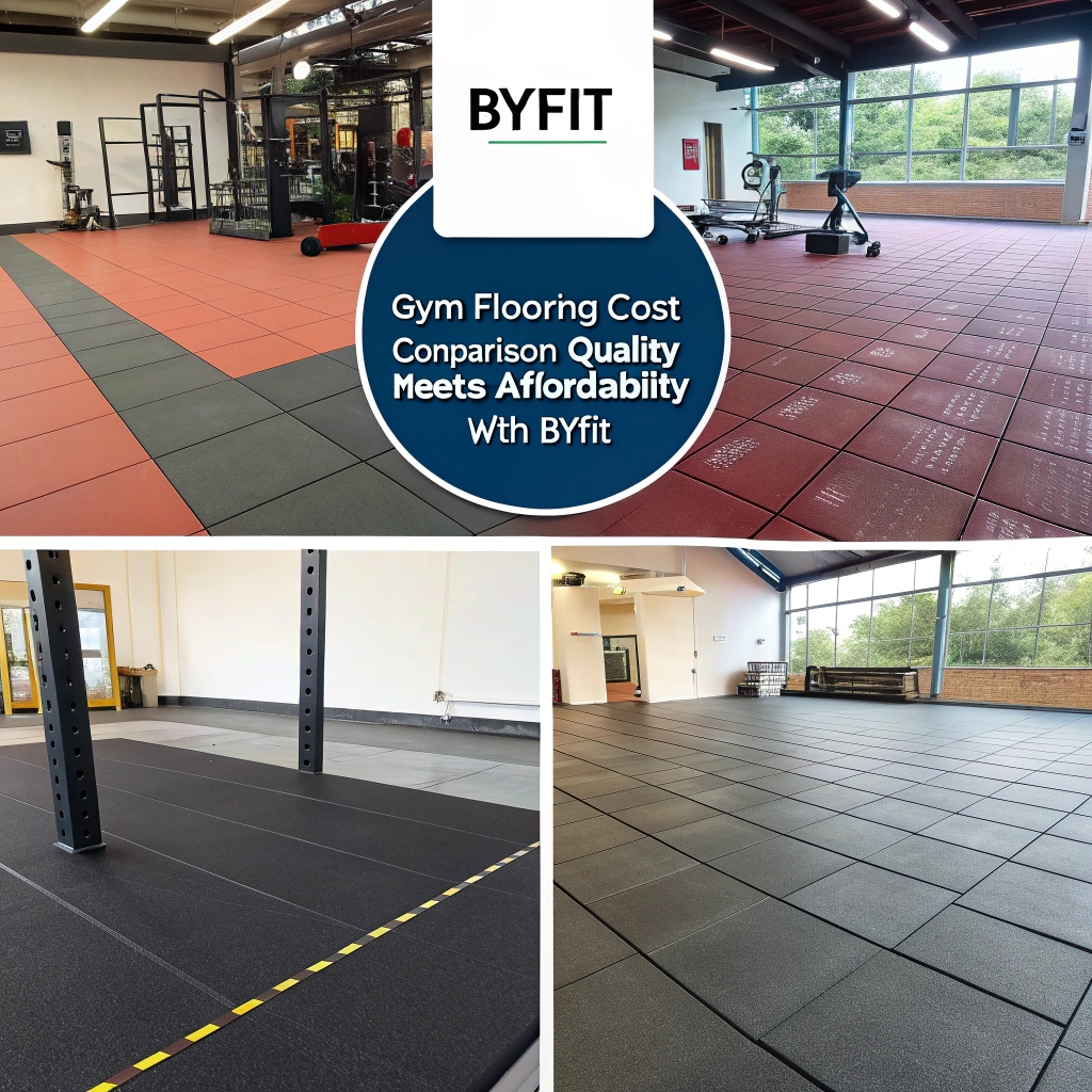 ![BYFIT rubber gym flooring installations: affordable quality in various gyms.](placeholder_link)
