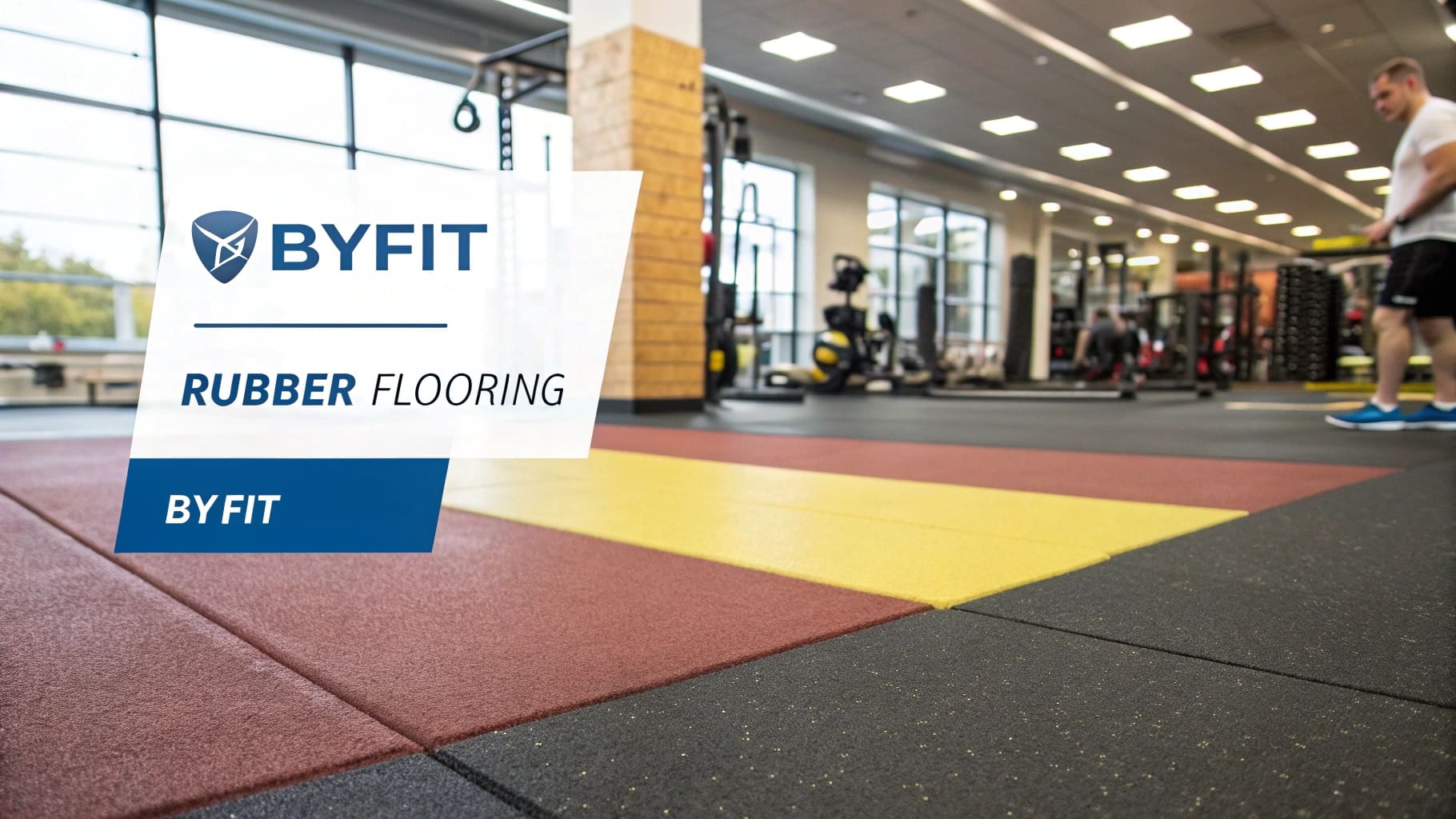 ![BYFIT rubber flooring installed in a modern gym, showcasing its versatile applications.](placeholder_link)