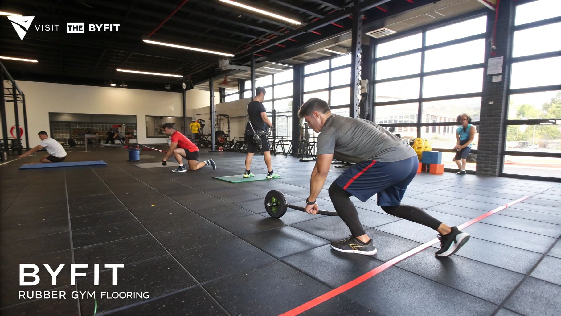 ![BYFIT rubber gym flooring installed in a functional fitness space.](placeholder_link)